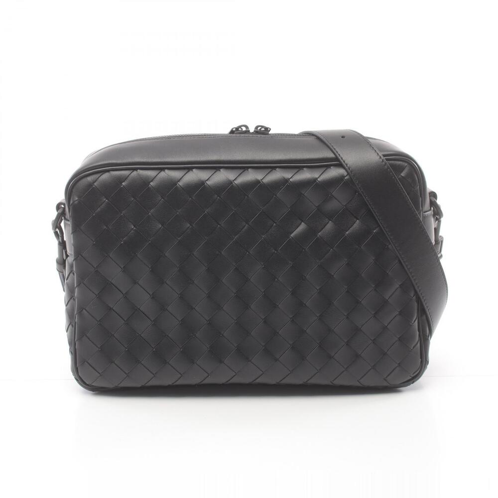 Bottega Veneta Intrecciato Camera Bag Shoulder Leather Black